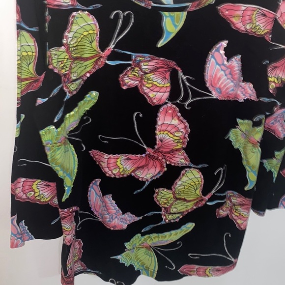 Take Two Clothing Co. Black/Pink Butterfly Top - Picture 4 of 6